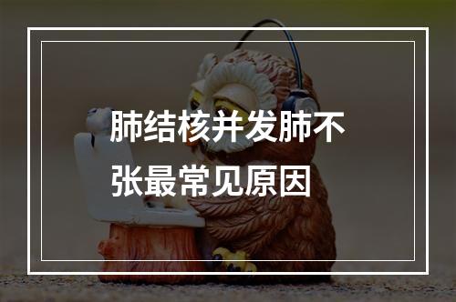 肺结核并发肺不张最常见原因