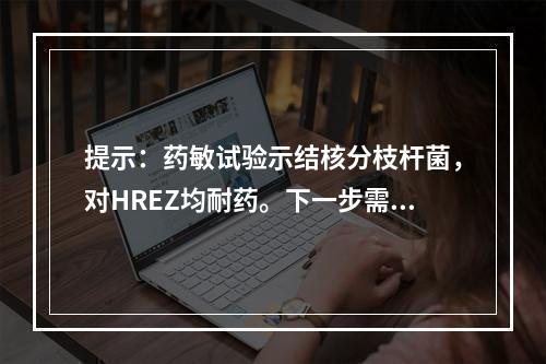 提示：药敏试验示结核分枝杆菌，对HREZ均耐药。下一步需要的