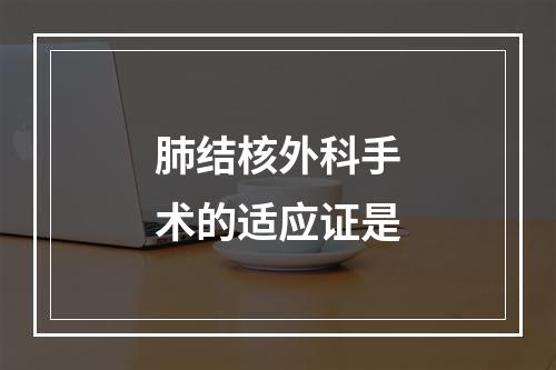 肺结核外科手术的适应证是