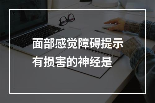 面部感觉障碍提示有损害的神经是