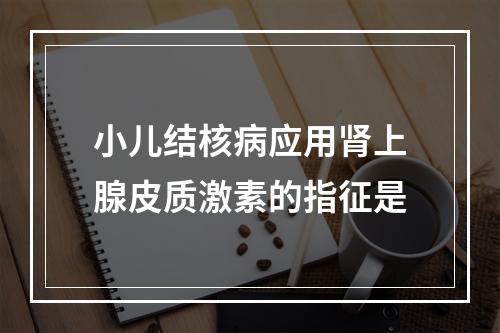 小儿结核病应用肾上腺皮质激素的指征是