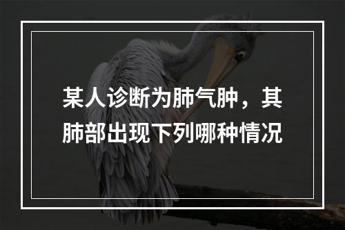 某人诊断为肺气肿，其肺部出现下列哪种情况