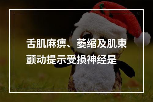 舌肌麻痹、萎缩及肌束颤动提示受损神经是