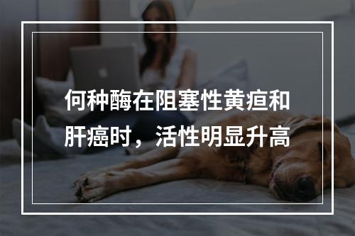 何种酶在阻塞性黄疸和肝癌时，活性明显升高