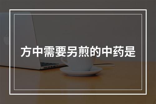 方中需要另煎的中药是