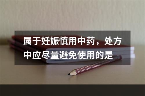 属于妊娠慎用中药，处方中应尽量避免使用的是