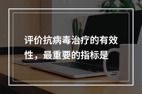 评价抗病毒治疗的有效性，最重要的指标是