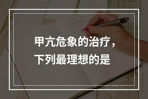 甲亢危象的治疗，下列最理想的是