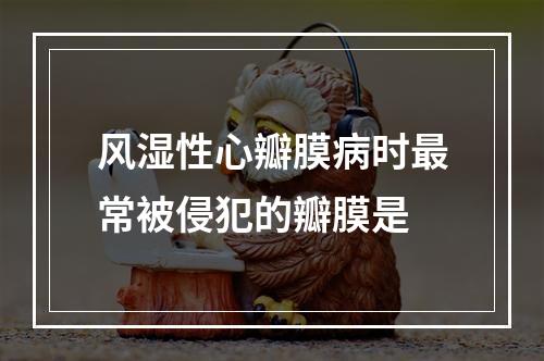 风湿性心瓣膜病时最常被侵犯的瓣膜是