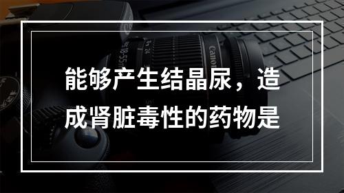 能够产生结晶尿，造成肾脏毒性的药物是