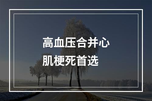 高血压合并心肌梗死首选