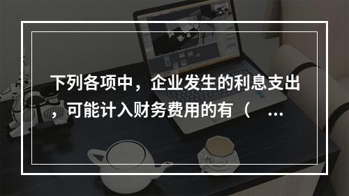 下列各项中，企业发生的利息支出，可能计入财务费用的有（　）。