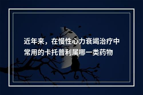 近年来，在慢性心力衰竭治疗中常用的卡托普利属哪一类药物