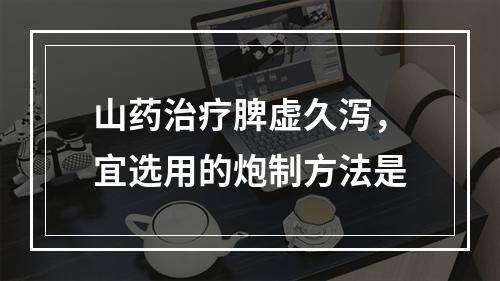 山药治疗脾虚久泻，宜选用的炮制方法是