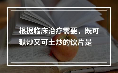 根据临床治疗需要，既可麸炒又可土炒的饮片是