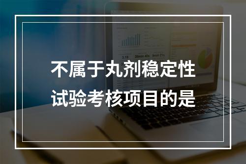 不属于丸剂稳定性试验考核项目的是