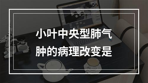 小叶中央型肺气肿的病理改变是