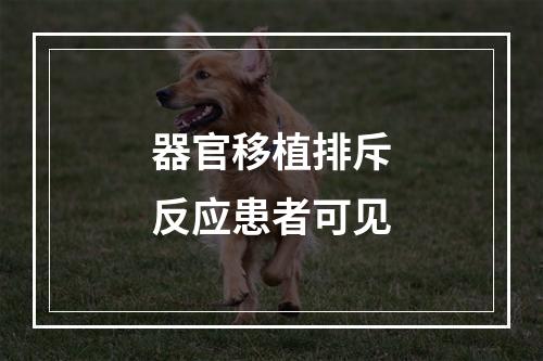 器官移植排斥反应患者可见