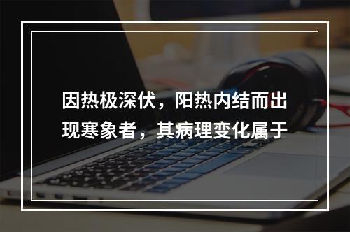 因热极深伏，阳热内结而出现寒象者，其病理变化属于