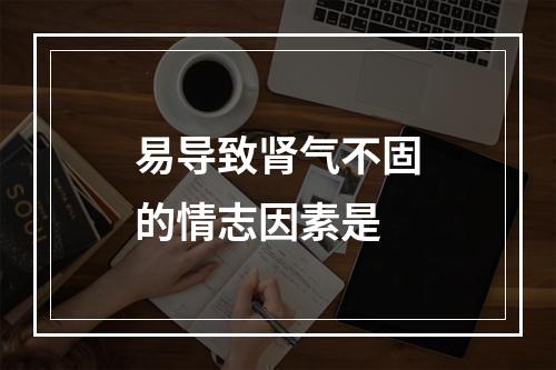 易导致肾气不固的情志因素是