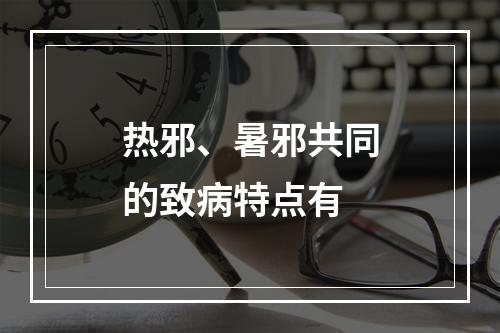 热邪、暑邪共同的致病特点有