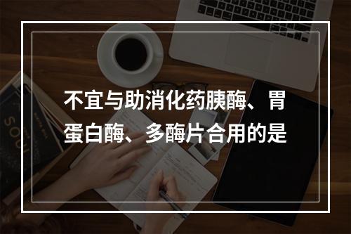 不宜与助消化药胰酶、胃蛋白酶、多酶片合用的是