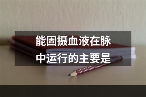 能固摄血液在脉中运行的主要是