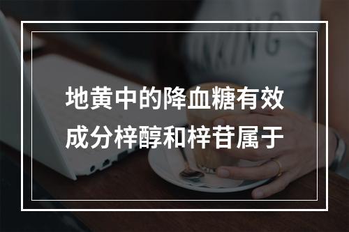 地黄中的降血糖有效成分梓醇和梓苷属于