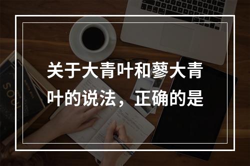 关于大青叶和蓼大青叶的说法，正确的是