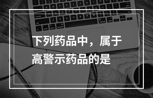 下列药品中，属于高警示药品的是