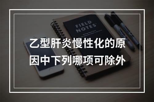 乙型肝炎慢性化的原因中下列哪项可除外