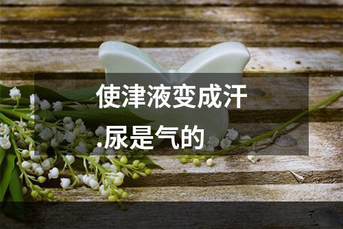 使津液变成汗.尿是气的