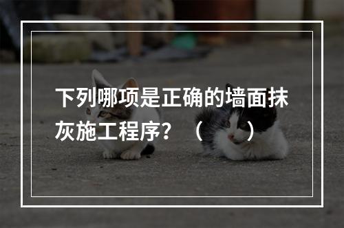 下列哪项是正确的墙面抹灰施工程序？（　　）