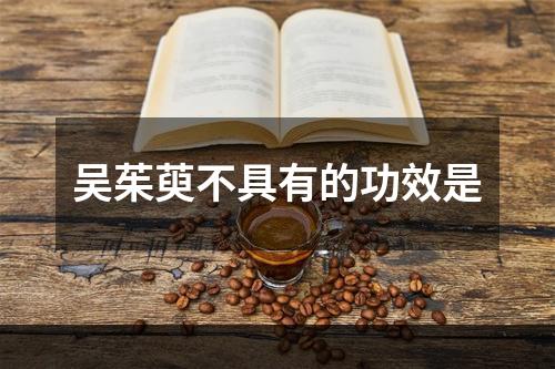 吴茱萸不具有的功效是