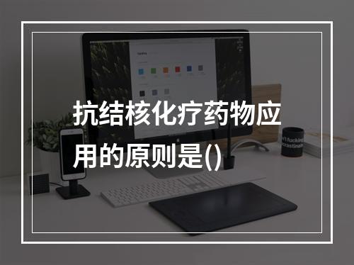 抗结核化疗药物应用的原则是()