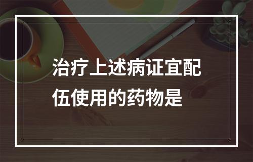 治疗上述病证宜配伍使用的药物是