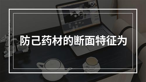 防己药材的断面特征为