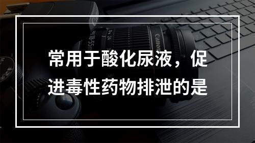 常用于酸化尿液，促进毒性药物排泄的是