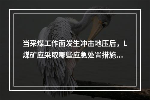 当采煤工作面发生冲击地压后，L煤矿应采取哪些应急处置措施？