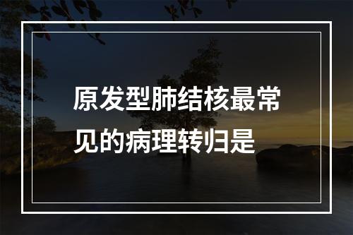 原发型肺结核最常见的病理转归是