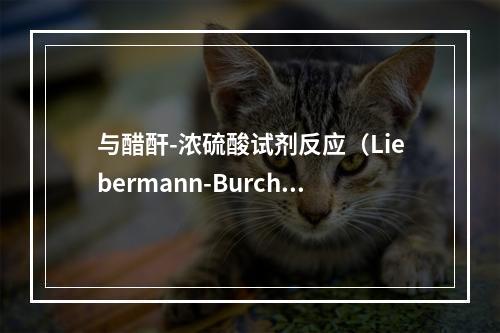 与醋酐-浓硫酸试剂反应（Liebermann-Burchar