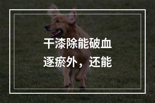 干漆除能破血逐瘀外，还能