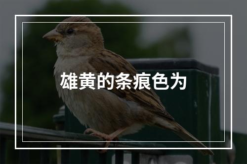 雄黄的条痕色为