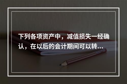 下列各项资产中，减值损失一经确认，在以后的会计期间可以转回的