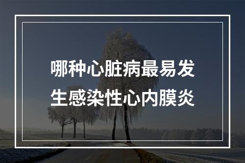 哪种心脏病最易发生感染性心内膜炎