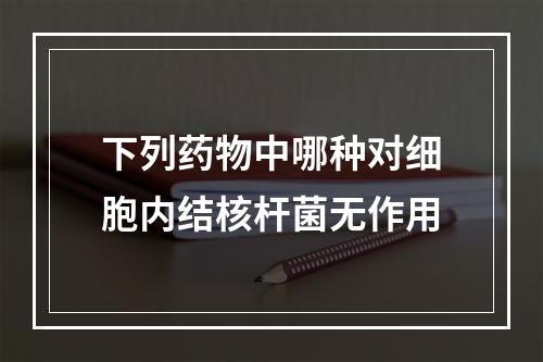 下列药物中哪种对细胞内结核杆菌无作用