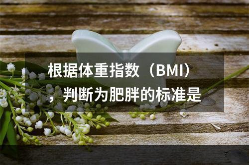 根据体重指数（BMI），判断为肥胖的标准是