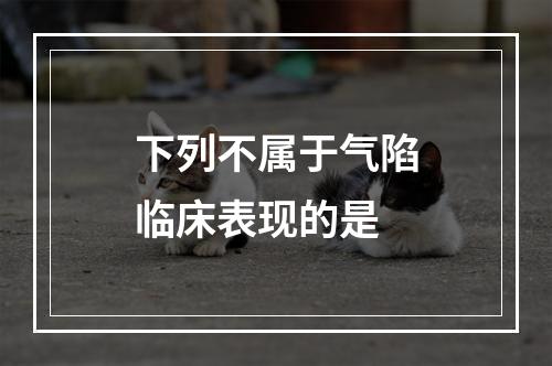 下列不属于气陷临床表现的是