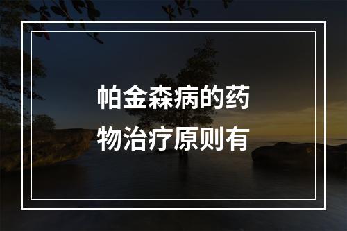 帕金森病的药物治疗原则有