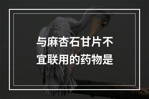 与麻杏石甘片不宜联用的药物是